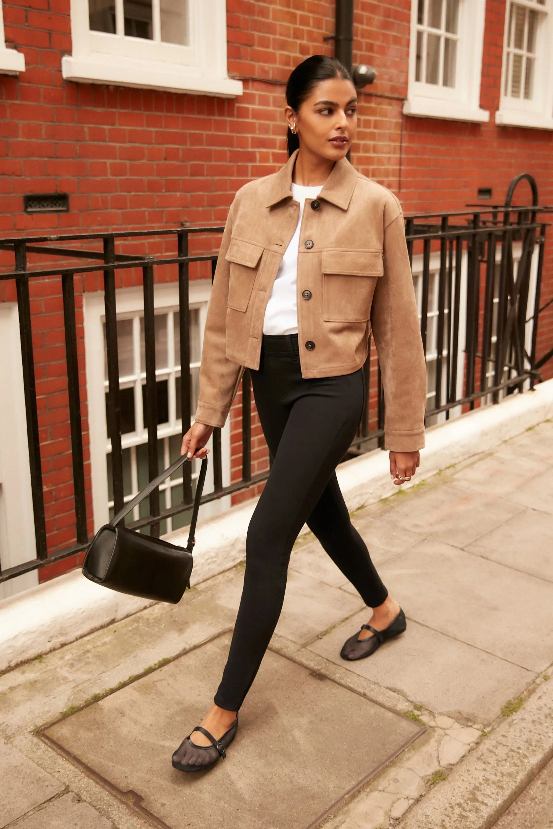 Brushed Jersey Denim Leggings    