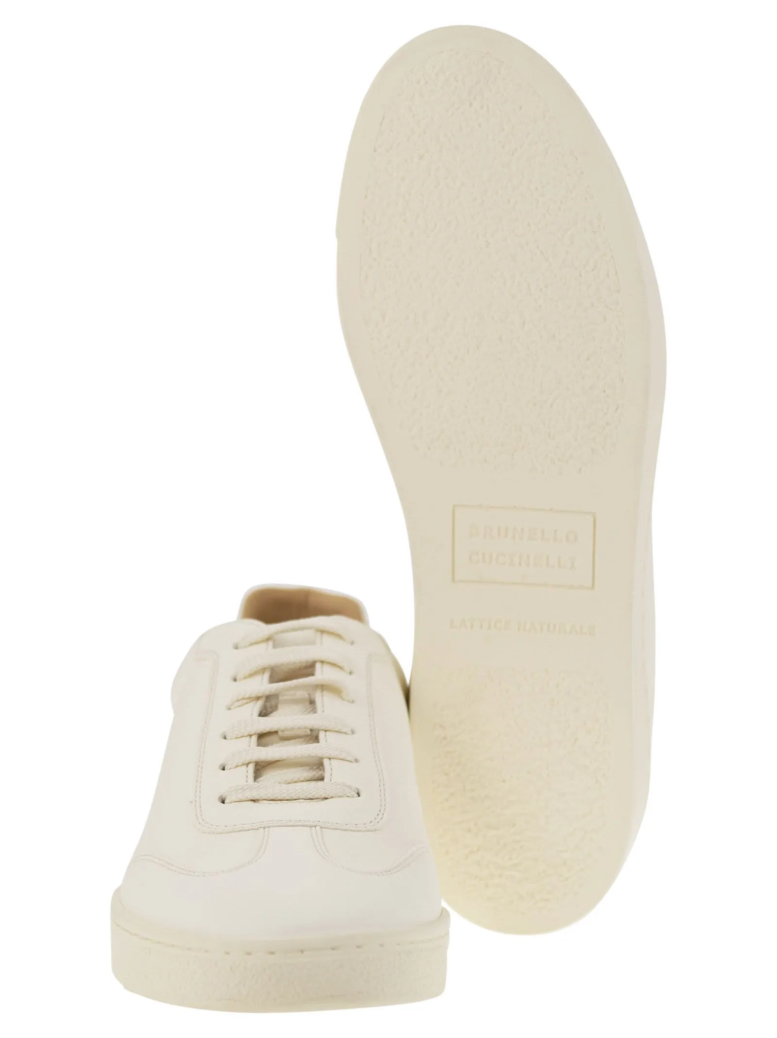 Deerskin trainers with latex sole