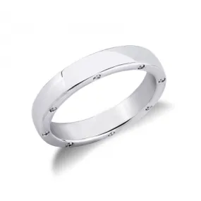 Fede Nuziale Oro Bianco con Diamanti FSD021BB