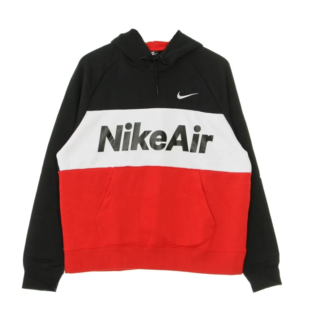 felpa cappuccio uomo air pullover hoodie BLACK/WHITE/UNIVERSITY RED/WHITE