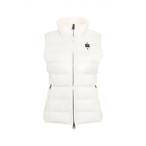 Gilet in piuma trapuntato bianco
