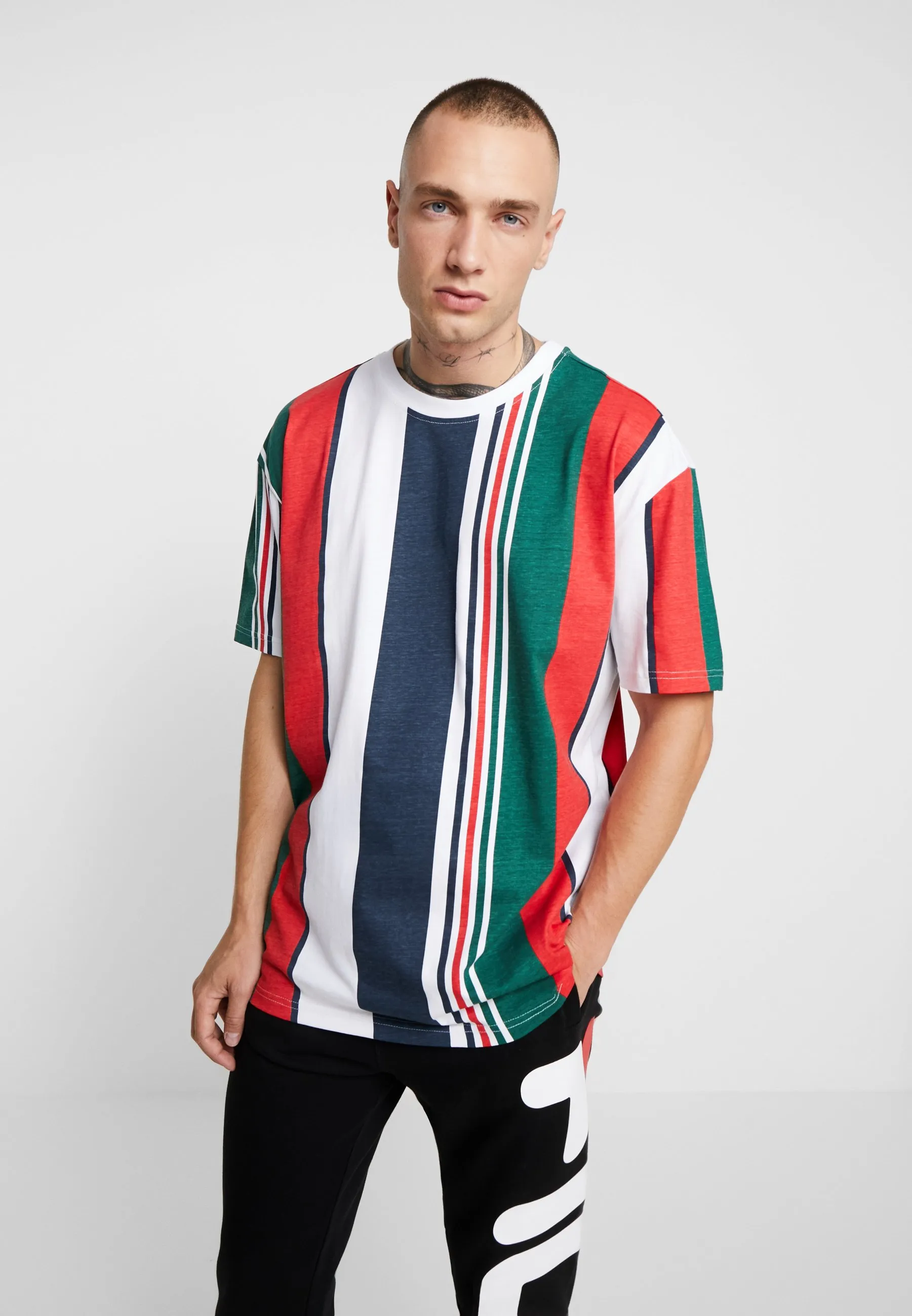 HEAVY OVERSIZED BIG STRIPE TEE - T-shirt con stampa