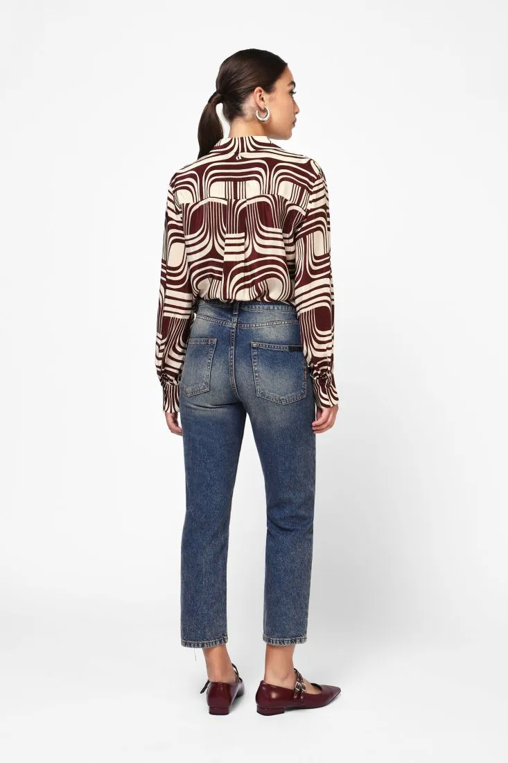  High-rise cropped jeans    