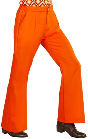 Pantaloni a zampa arancioni uomo