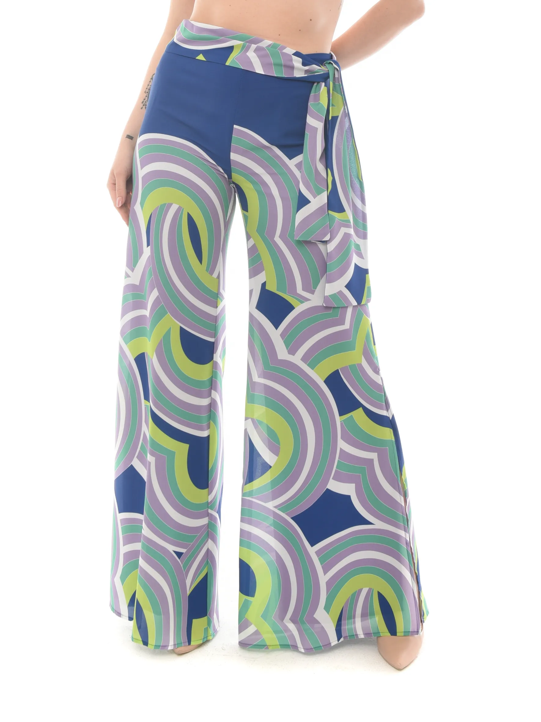 Pantaloni ampi fantasia