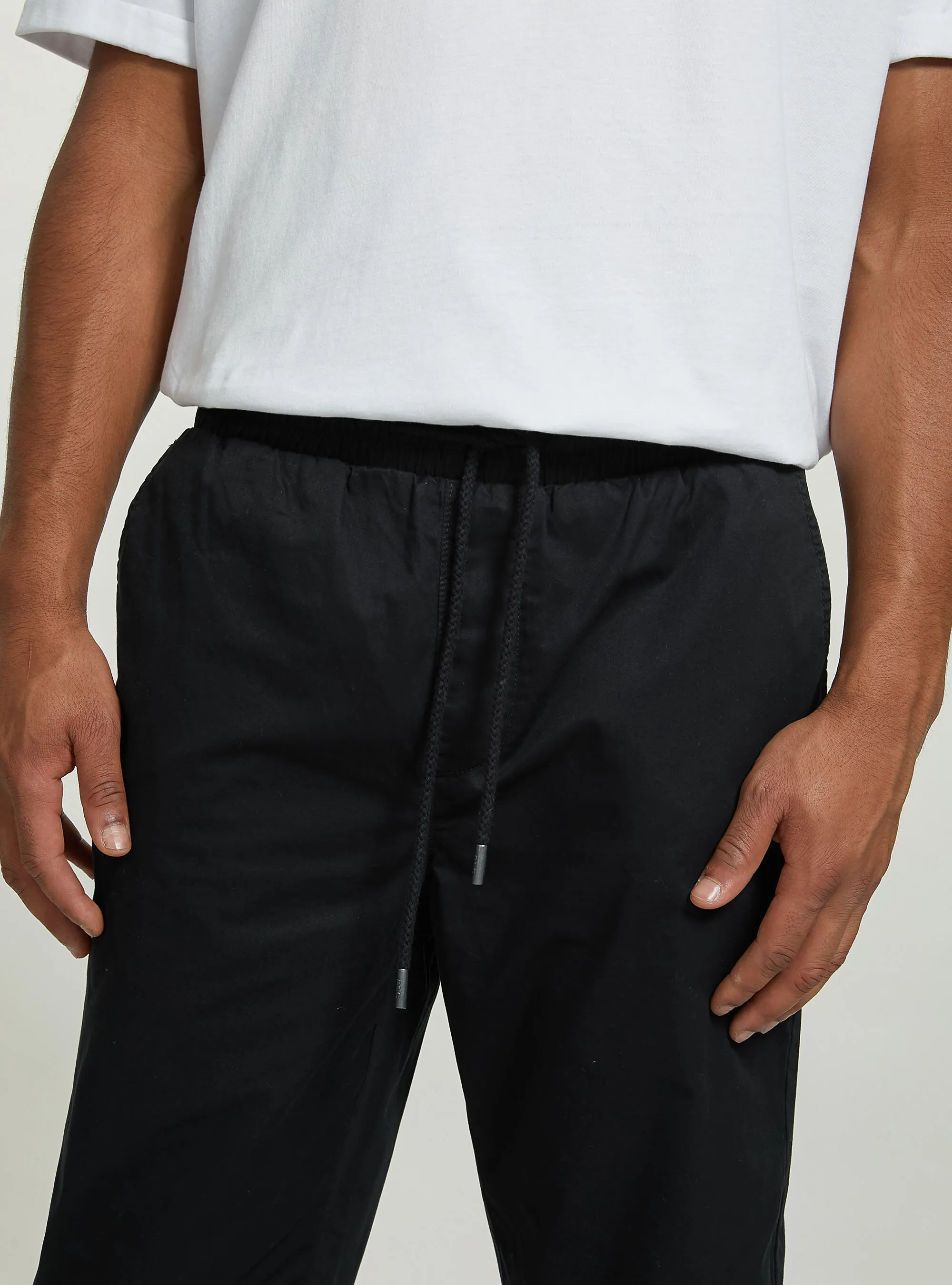 Pantaloni chinos in twill con elastico