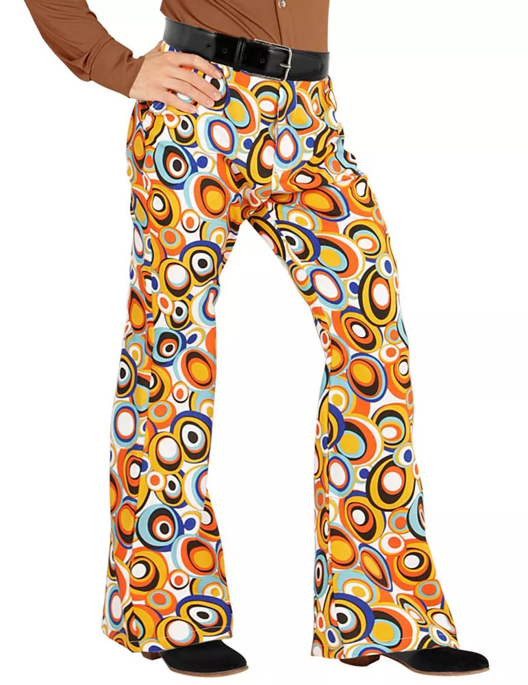 Pantaloni iconici anni '70 svasati per uomo