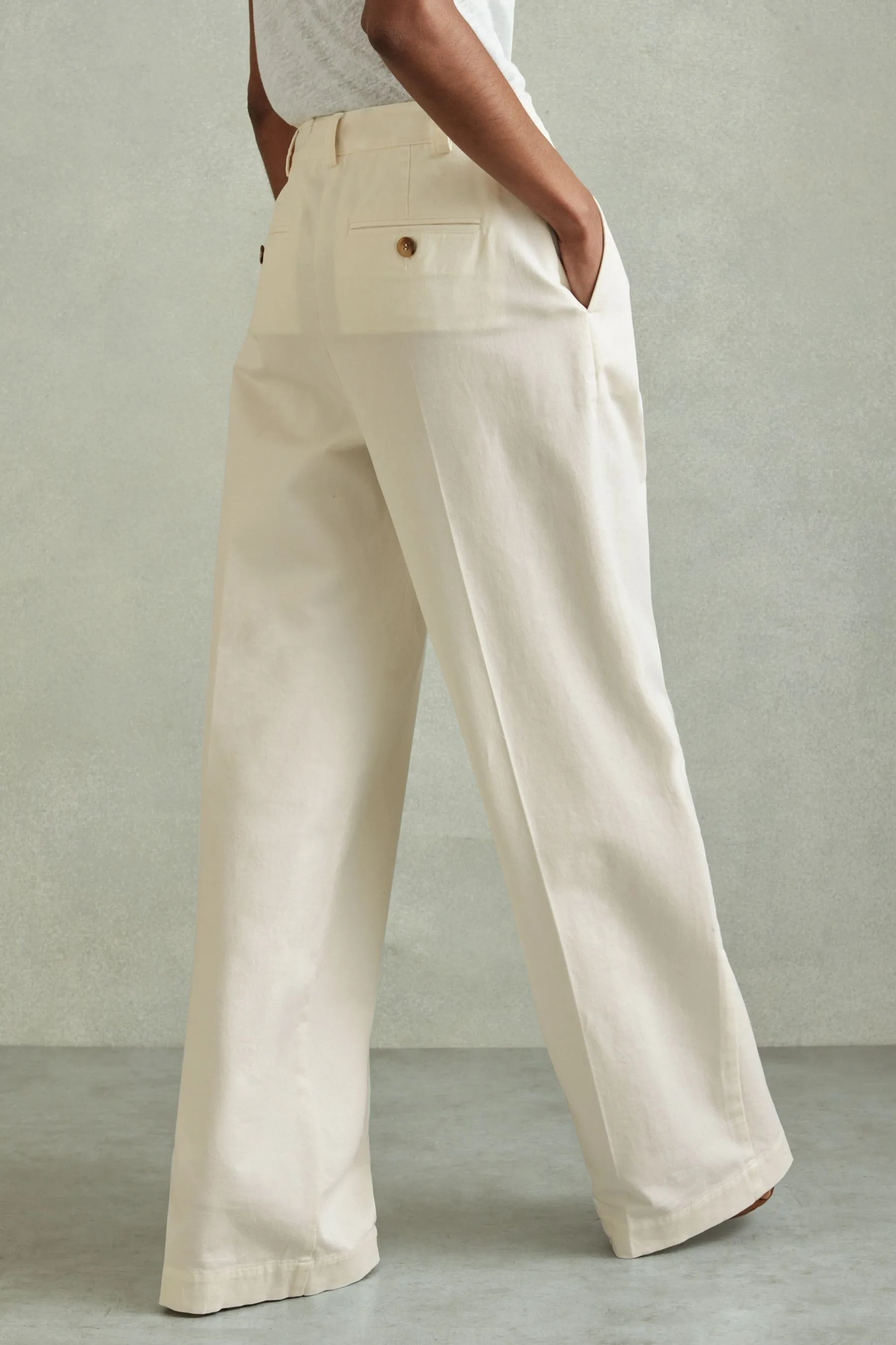 Reiss - Astrid - Pantaloni ampi Blend in cotone    