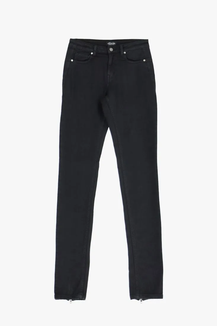  Slim-fit jeans with ankle zippers    