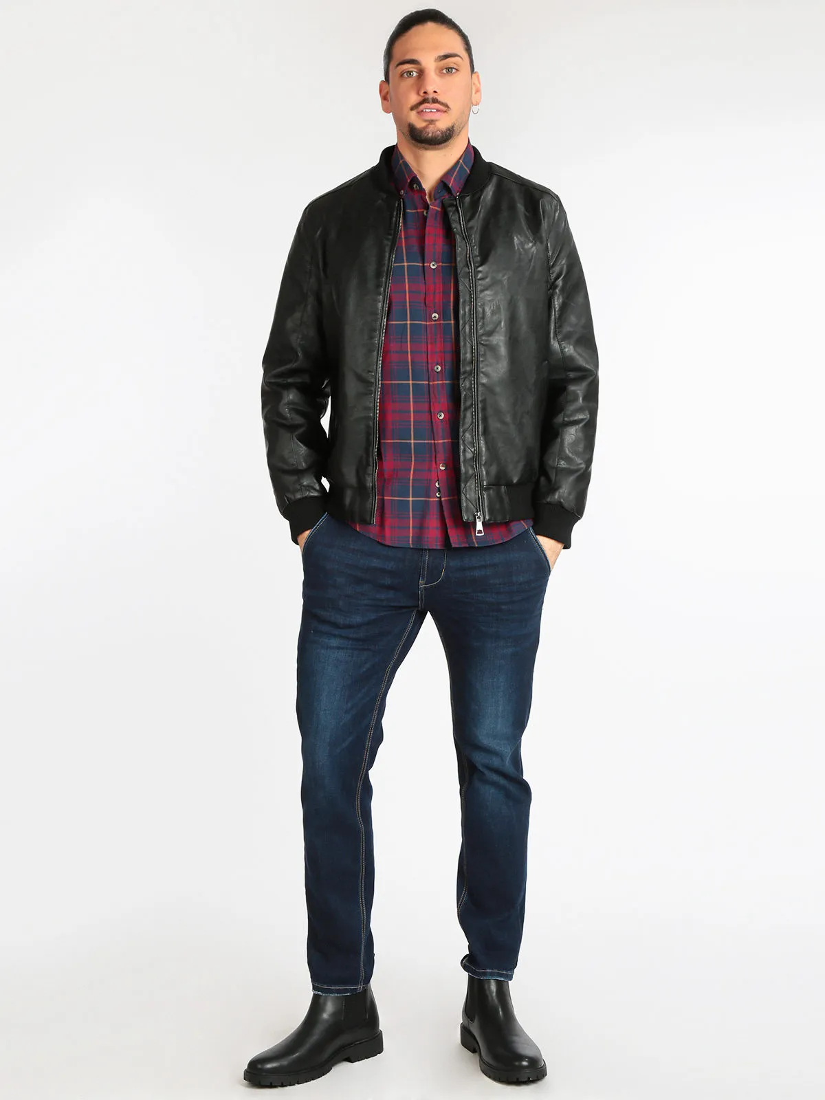 Solada Blouson homme simili cuir
