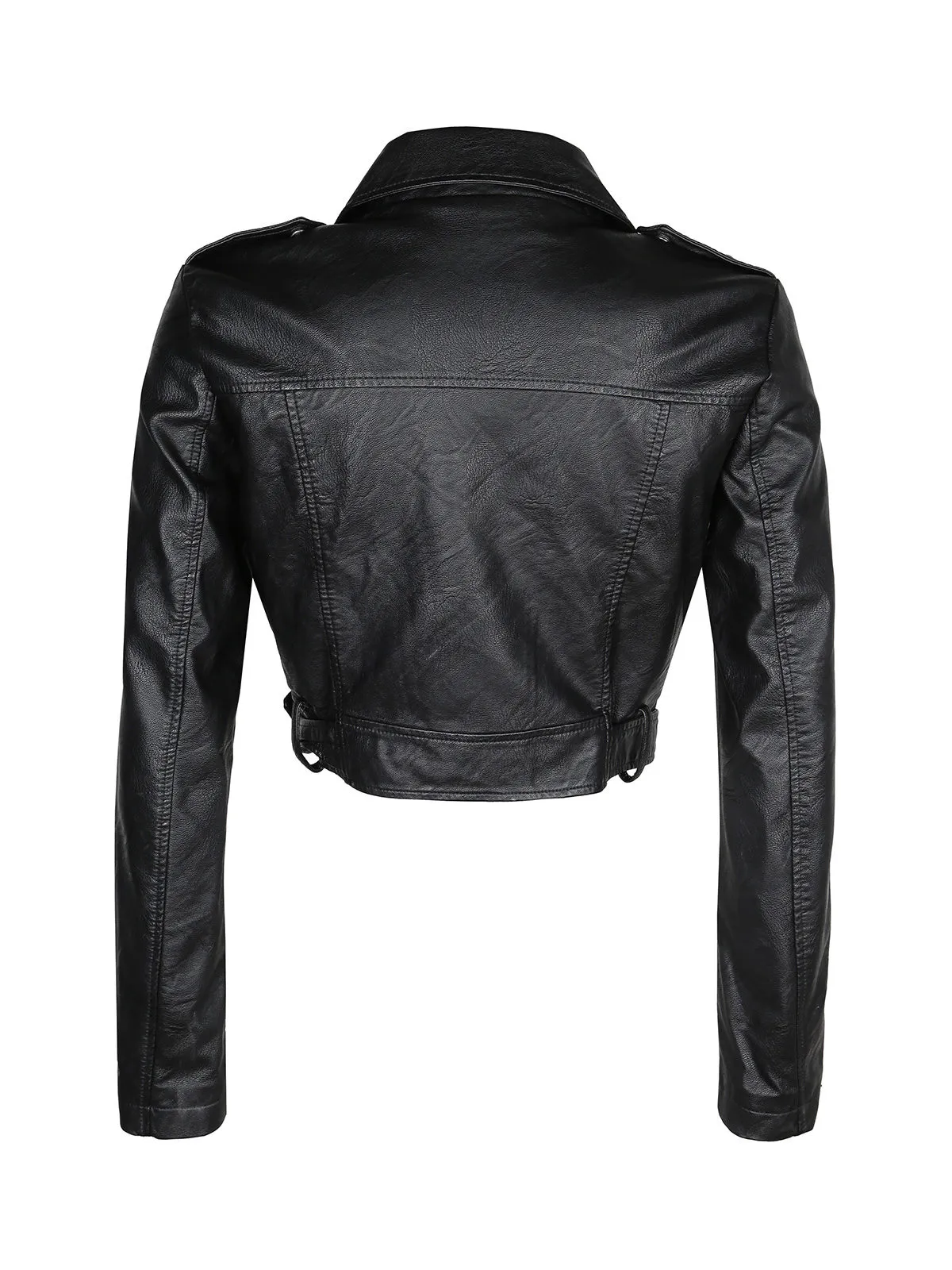 Solada Blouson motard en similicuir pour femme