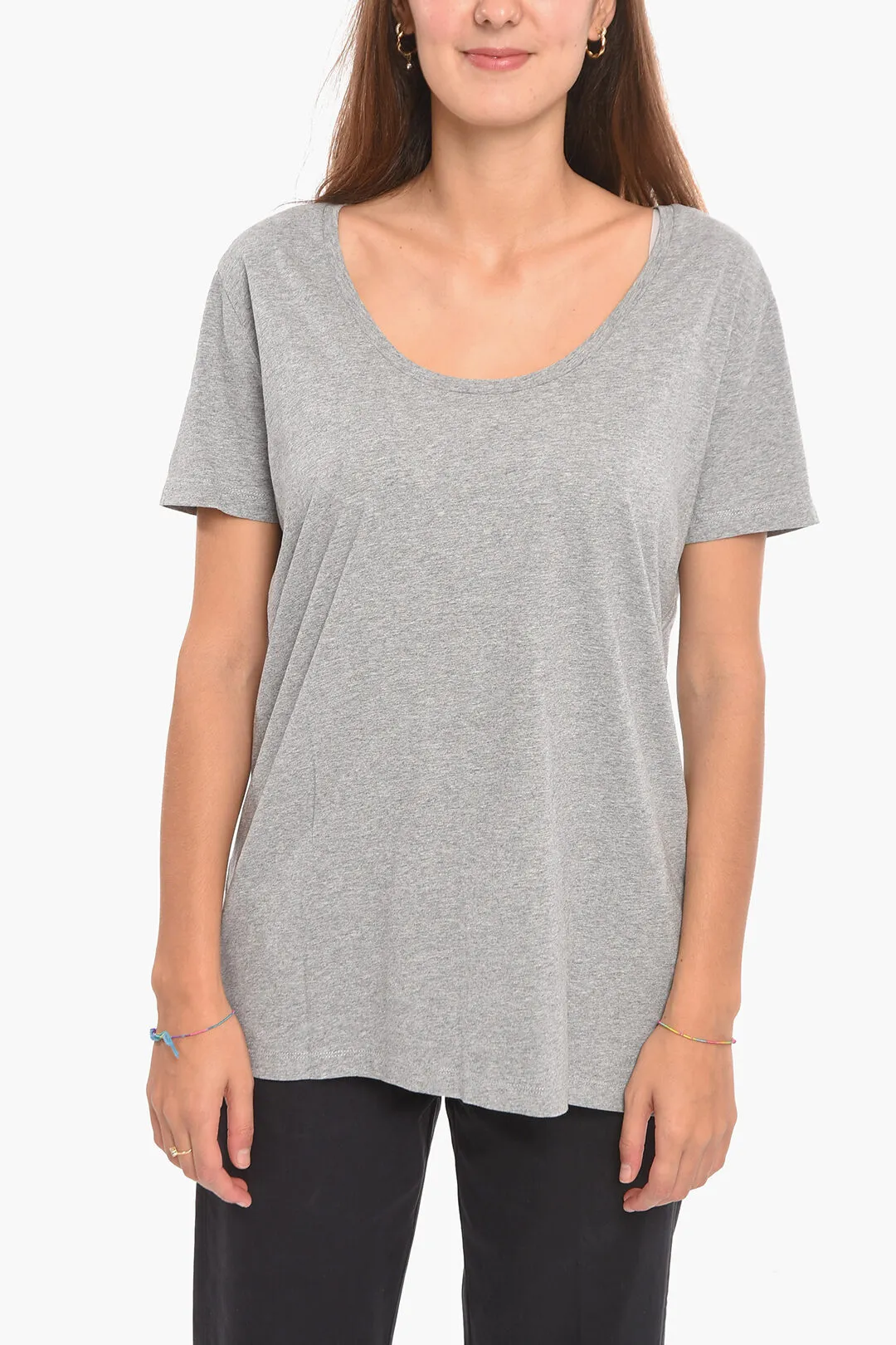 T-shirt Oversized con Lettering sul Retro