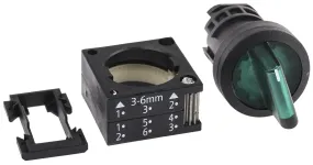 Teste selettori Siemens 3SB3, 2 posizioni, Ø 22mm, Selettore
