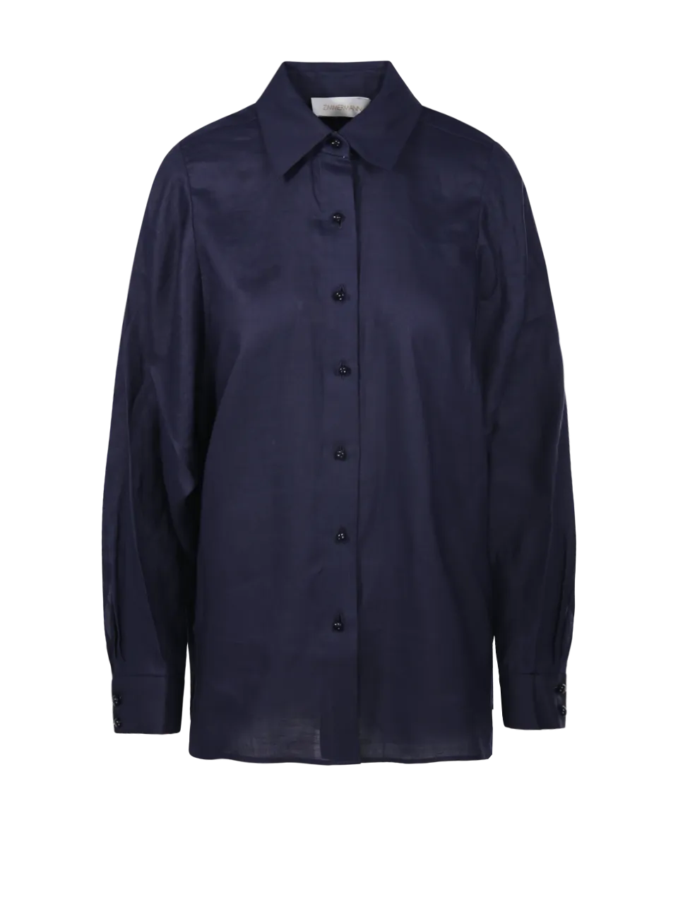 WOMAN ZIMMERMANN BLUE RAMIE NATURA OVERSIZED SHIRT